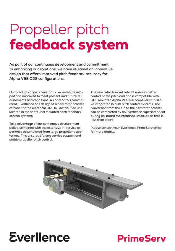 Propeller pitch feedback system